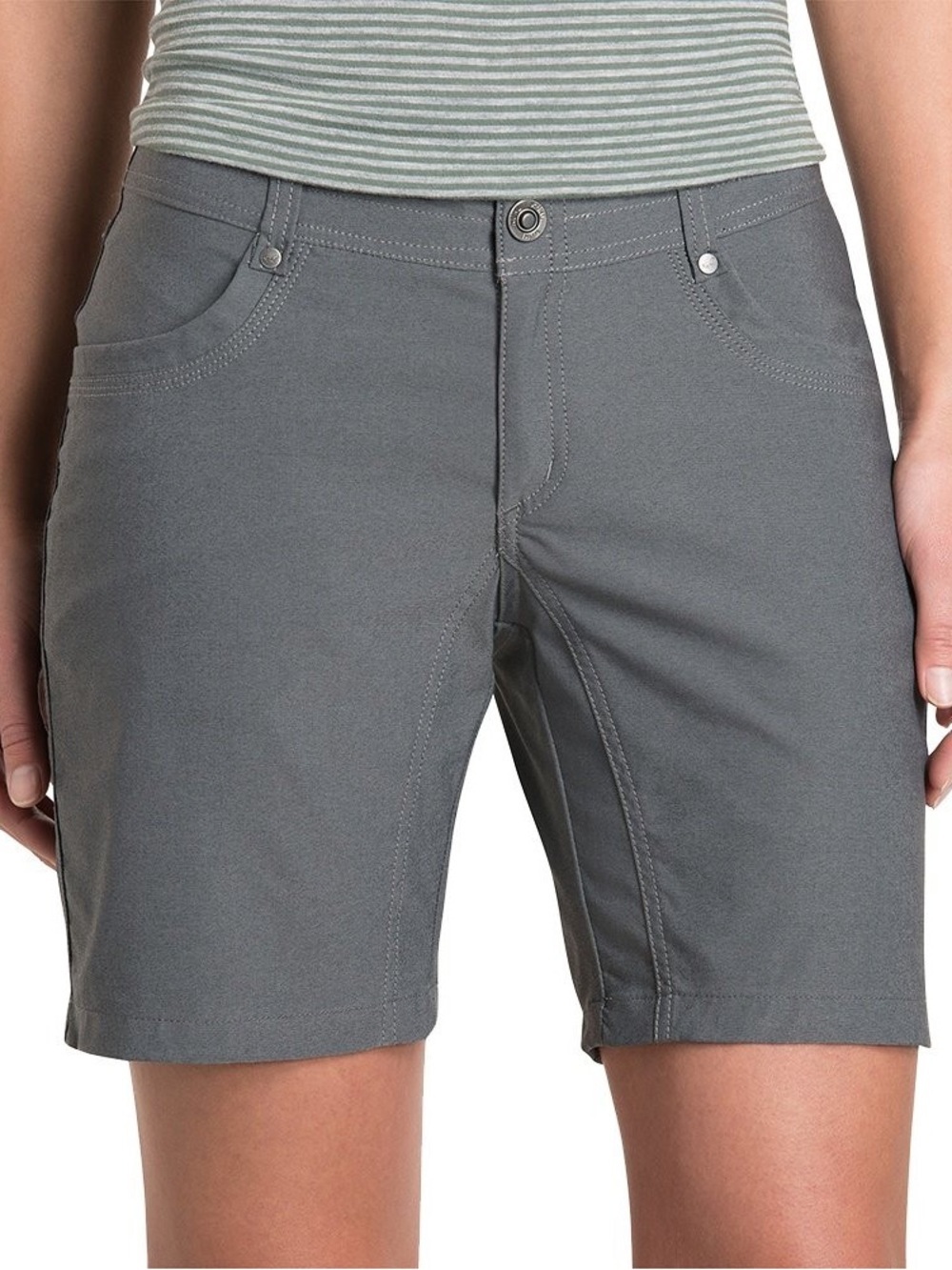 Kuhl Women's Gray Mid-Length Stretch Bermudas